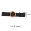 Rattan Waist Belt with Wooden Buckle