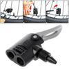 Bike Bicycle Pump Nozzle Valve Connector Adapter Dual Head Parts Tools