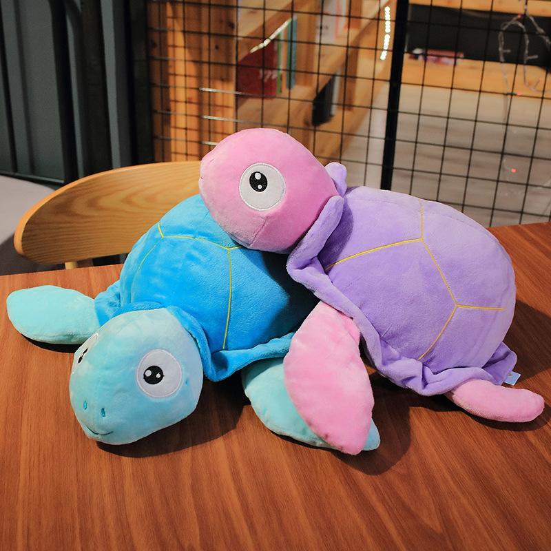Nice 1pc 40CM Soft Huggable Baby Tortoise Plush Pillow Cartoon Colorful Animal Turtle Toys Stuffed Dolls for Children Xmas Gifts