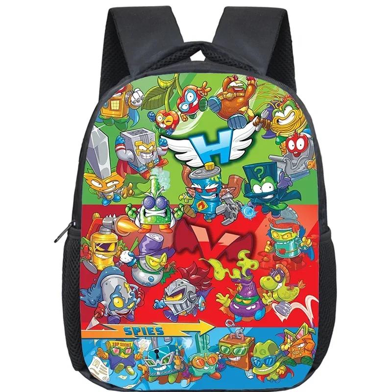 SuperThings Kindergarten Bags Funny Cartoon Backpack Waterproof Kids Bookbag SUPERTHINGS School Bag for Boys Girls Mochila