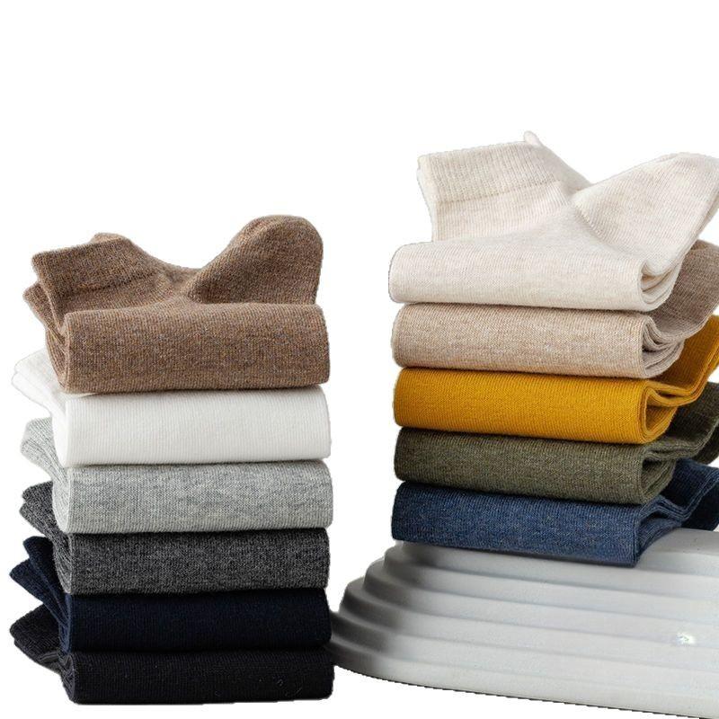 Men's Summer Thin Pure Color All Lift Ear Deodorant Sweat Absorption Breathable Heel Socks