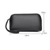 Leather Mini Second Bag Bag Clutch Bag Small Thick Leather Hand Strap Handbag Wedding Bag Formal Business Ceremonial Bag Black Brown [Whatna] 2-way