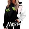 Women's Casual Fashion Witch Print Long-Sleeve Hooded Sweatshirt With Pockets