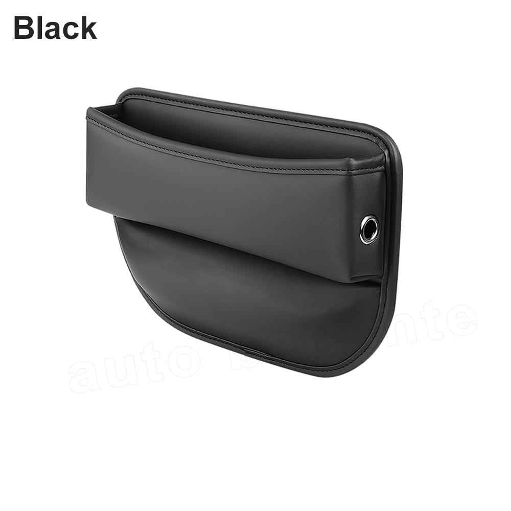 Car Seat Gap Organizer PU Leather Auto Console Side Pocket Seat Crevice Storage Box For Tesla Model 3/Y Interior