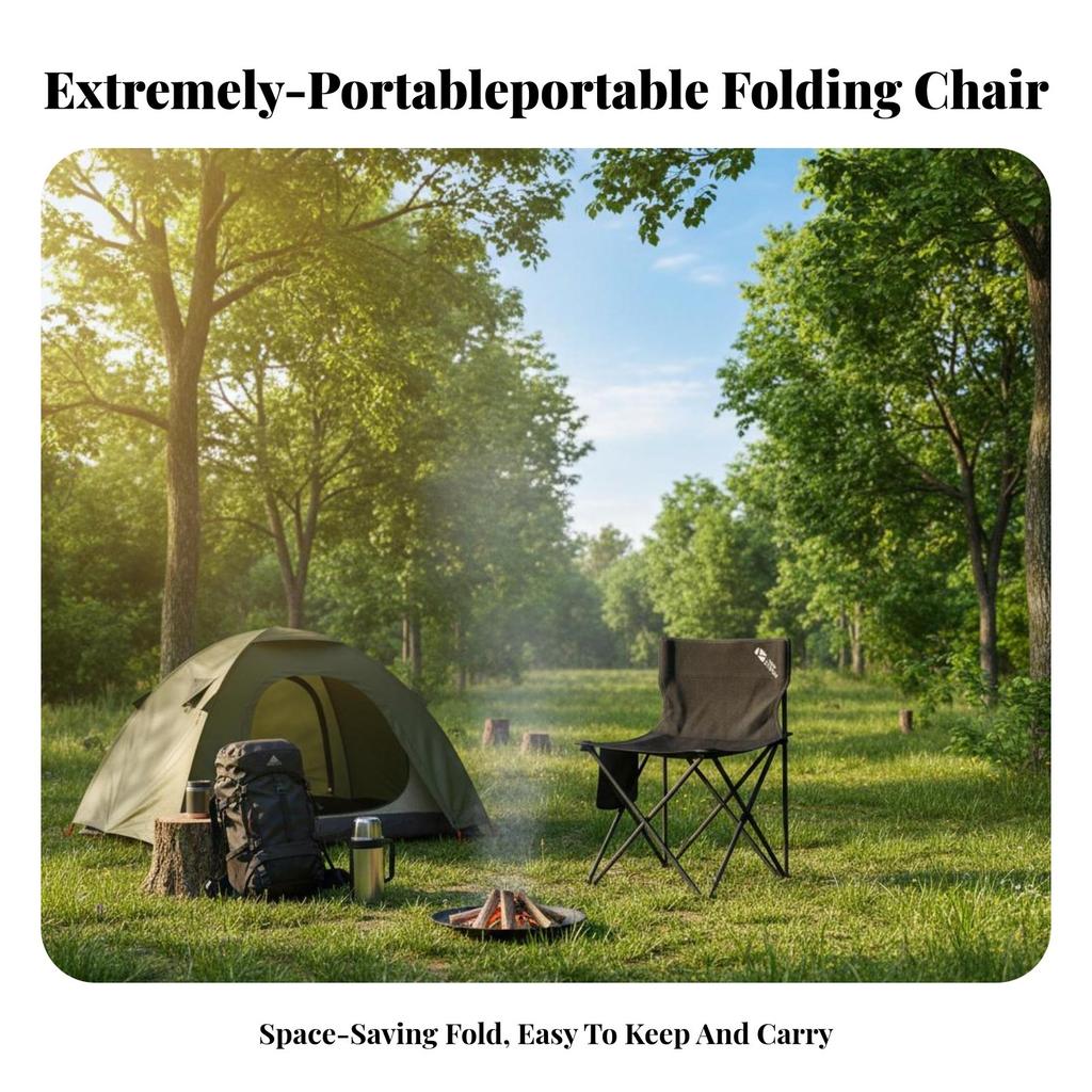 Miniature Camp Stool Foldable Design Foldable Four-Leggedleg Stool Lightweight Stable Cross-Braced Frame For Anglers Hikers