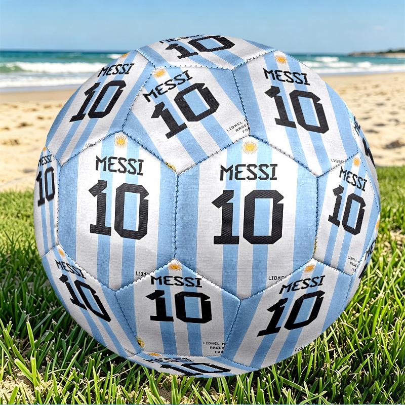 football player Print Size 5 Soccer Ball, PU Wear Resistant Football for Match Training and Daily Practice, Birthday Gift for Soccer Fans