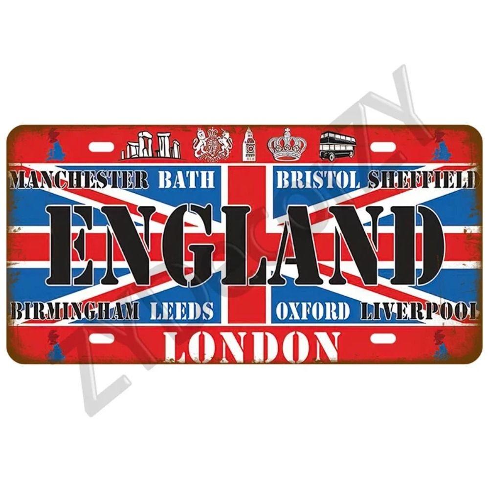 Retro Metal Tin Sign - Country License Plate for Home Bar Garage Man Cave Wall Decor