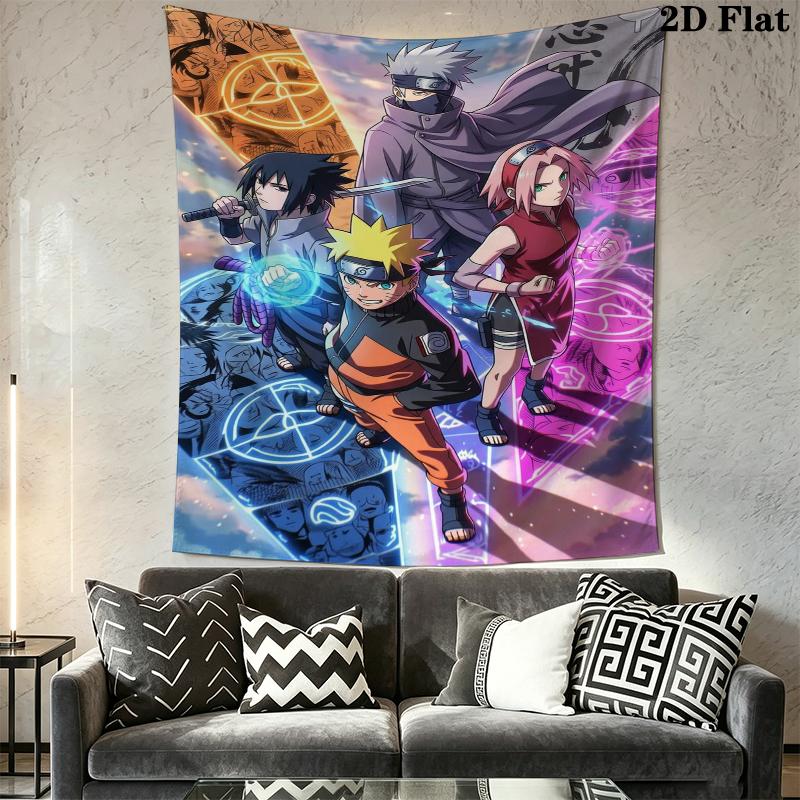 Naruto Wall Tapestry Aesthetic Wall Hanging Printed Fabric Blanket Decorative Tapestries for Bedroom Living Room Home Decor