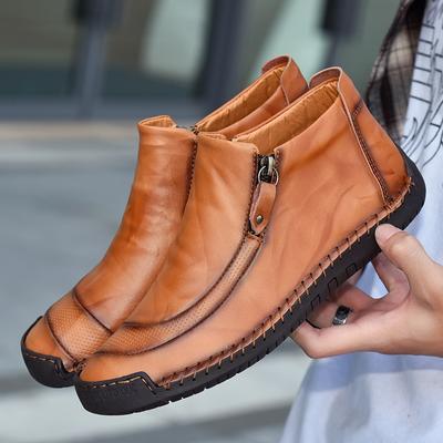 Outdoor Shoes Boots Men Large Size 48 Classic Men's Sneakers Casual Leather Shoes For Men Punk Chelsea Boots Men
