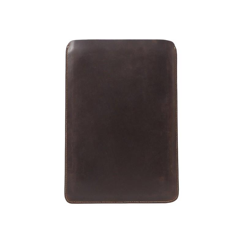 Genuine Crazy Horse Leather Laptop Sleeve 13.3 14.2 Inch MacBook Dell HP Ultrabook Tablet Protective Case Neutral Style