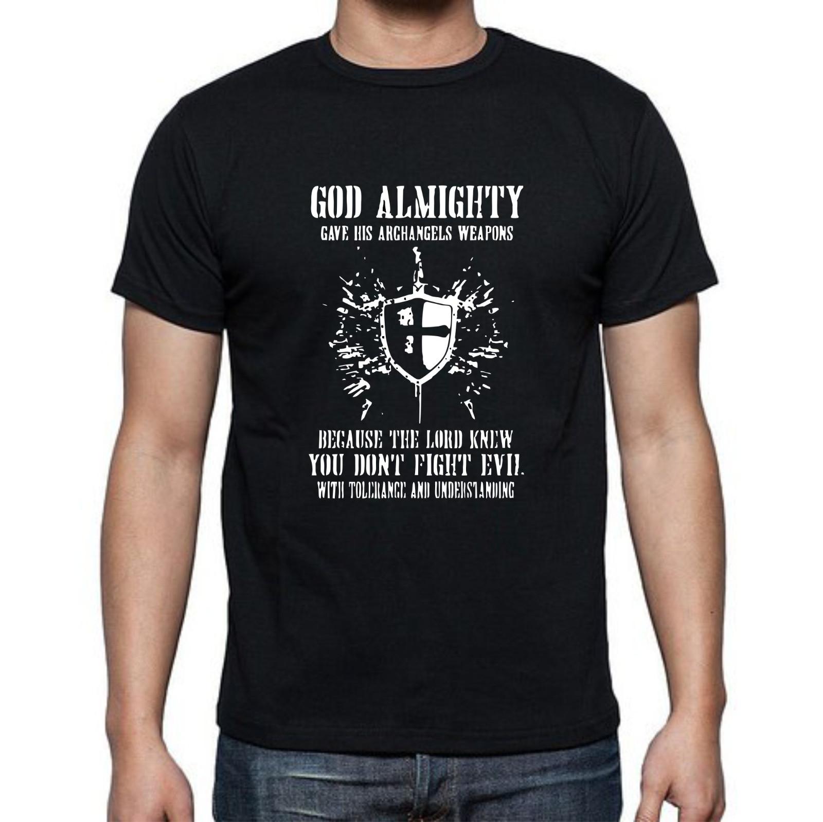 God Almighty Archangels Weapons No Words Tee t-shirt all sizes and colors XXXL