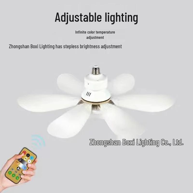 E27 Schraubsockel Leise Intelligente Deckenventilatorleuchte für Zuhause & Restaurant