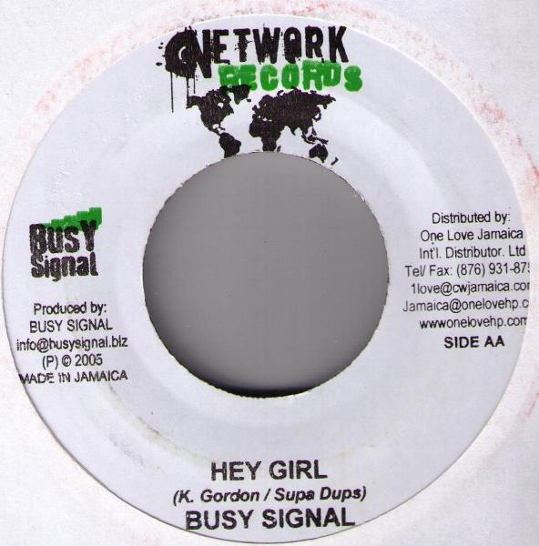 

7inch Record BUSY SIGNAL - Where I m From / Hey Girl NONE Network Records 2005 Jamaica Reggae, Ska & Dub Used