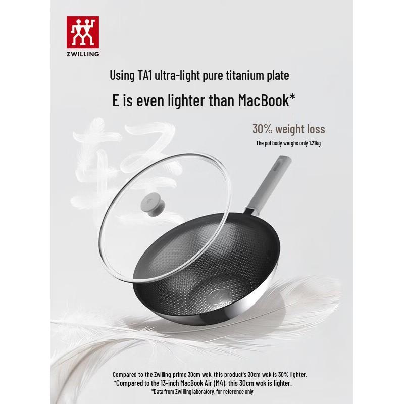 ZWILLING Stainless Steel Titanium Non-stick Wok