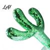 Creative Shiny Cactus Figurine Disco Ball Statue Green Mirror Mosaic Decor Retro Decorative Object for Entryway Table Ornament Home Christmas Party