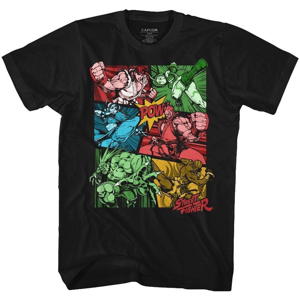 Street Fighter Comic Black Gaming Shirt Unisex T-Shirt XXL