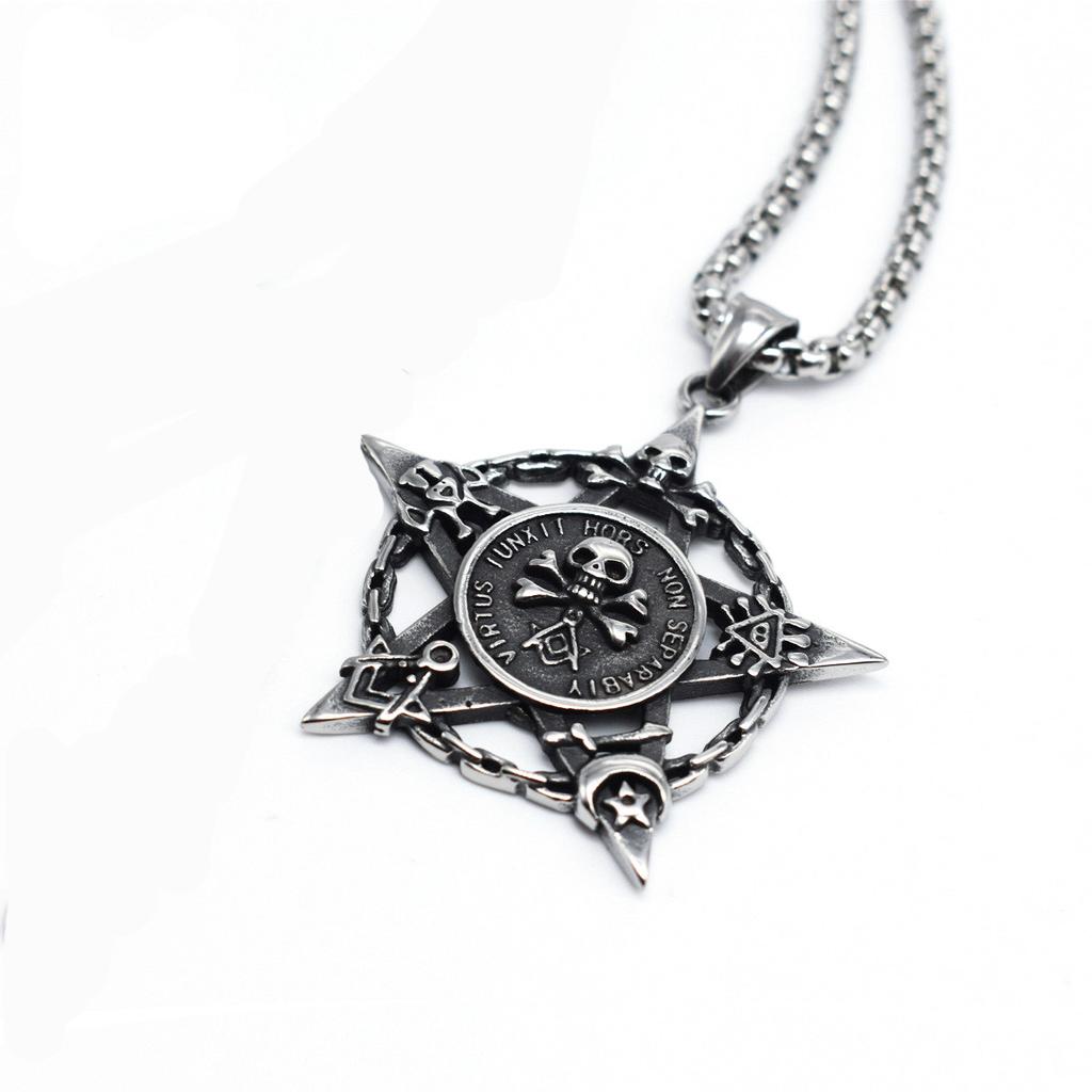 Vintage Nordic Wind Knot Titanium Steel Necklace, Men'S Personalized Pendant