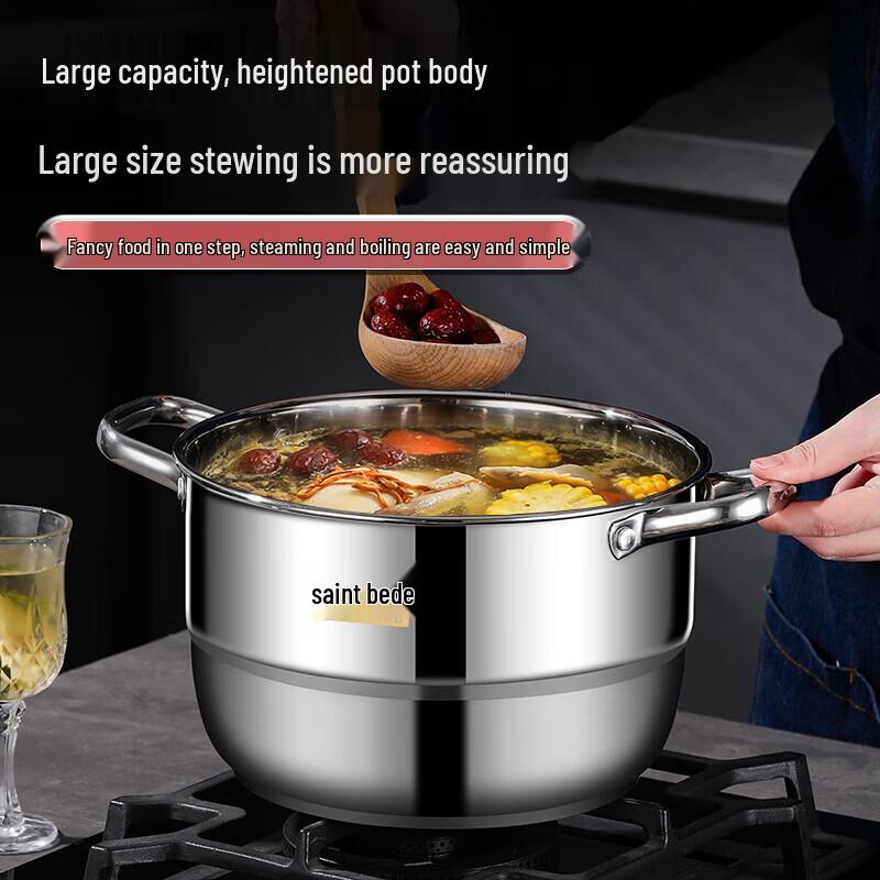 Saint Beid 304 Stainless Steel Double Layer Steamer Pot
