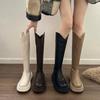 Boots Women's Autumn and Winter 2025 New Models But Knee Thick Sole Small Thick Legs Thin Retro British Style Knight Boots