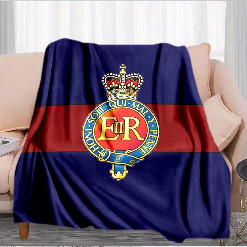 Königliche Pioniere Wappen Emblem Decke Geeignet für Sofas, Betten, Büros und Camping - Perfektes Geschenk für Halloween Weihnachten