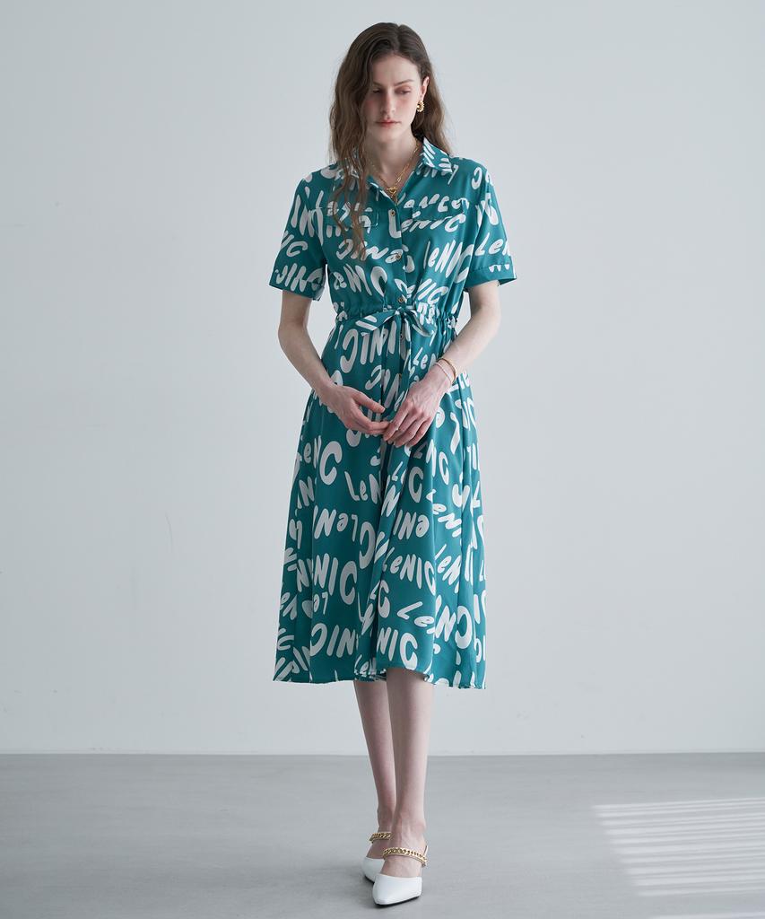 LENIC&MCCOY Logo Short Sleeve Shirt Dress Mm06Op002Fcy