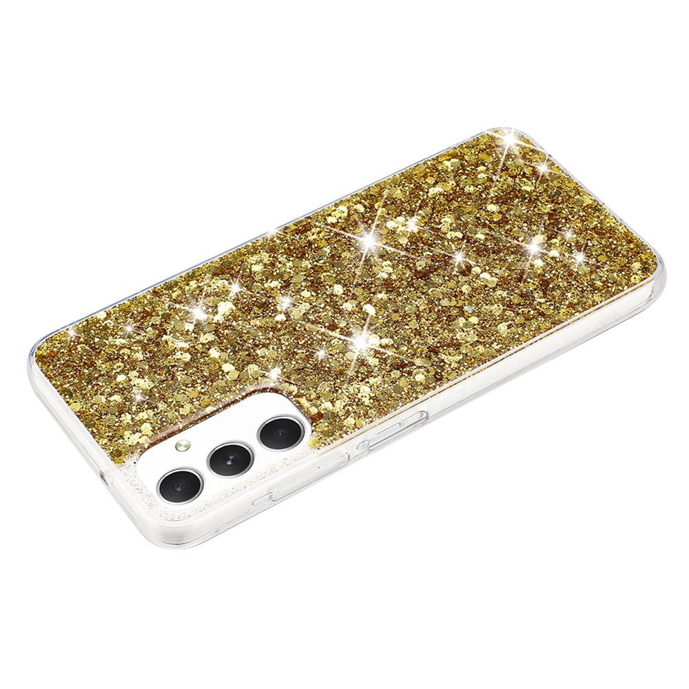 

For Samsung Galaxy A05s 4G Case TPU Phone Shell Epoxy Glittery Powder Phone Cover Gold