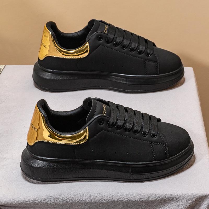 Italské McQueen malé bílé boty dámské 2025 nové jarní a podzimní plátěné boty platforma zvýšení výšky pár pánské boty všestranné sportovní a lei