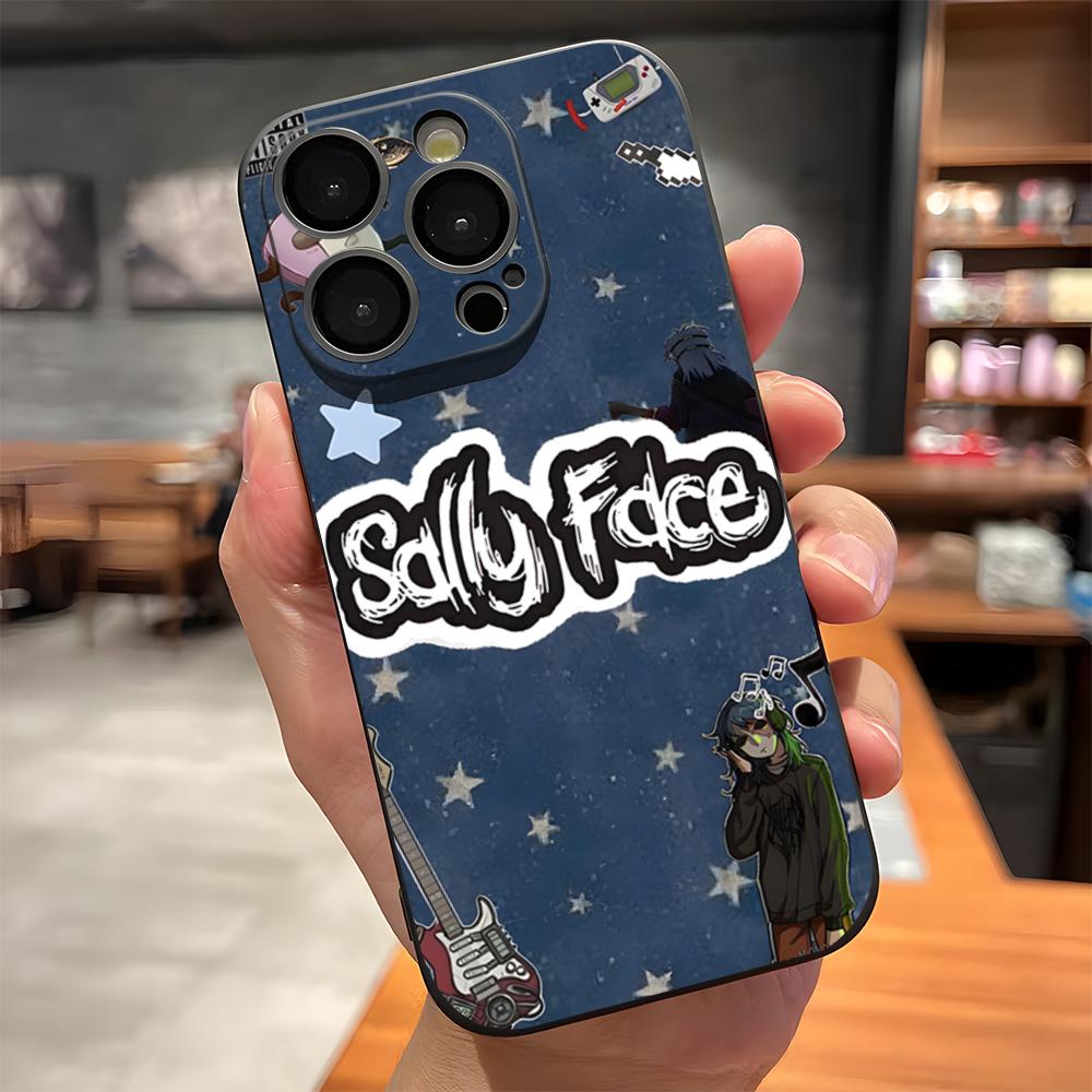 

S-Sally Face Phone Case For IPhone 17 Pro Max 15 Pro 16 14 Plus 12 13 Mini 11 Pro Shockproof Soft Cover iPhone12 Pro