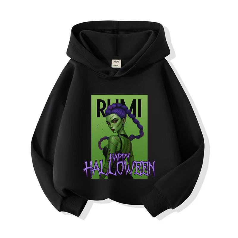 KPOP Children Hoodie Korean Style Halloween Gift Boys Girls Warm Outerwear Autumn Winter 2025 Y2K Fashion Trendy