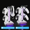 Functional Game Controller Stand Including Power Outlets And LED Features Perfect For Headphones Organization