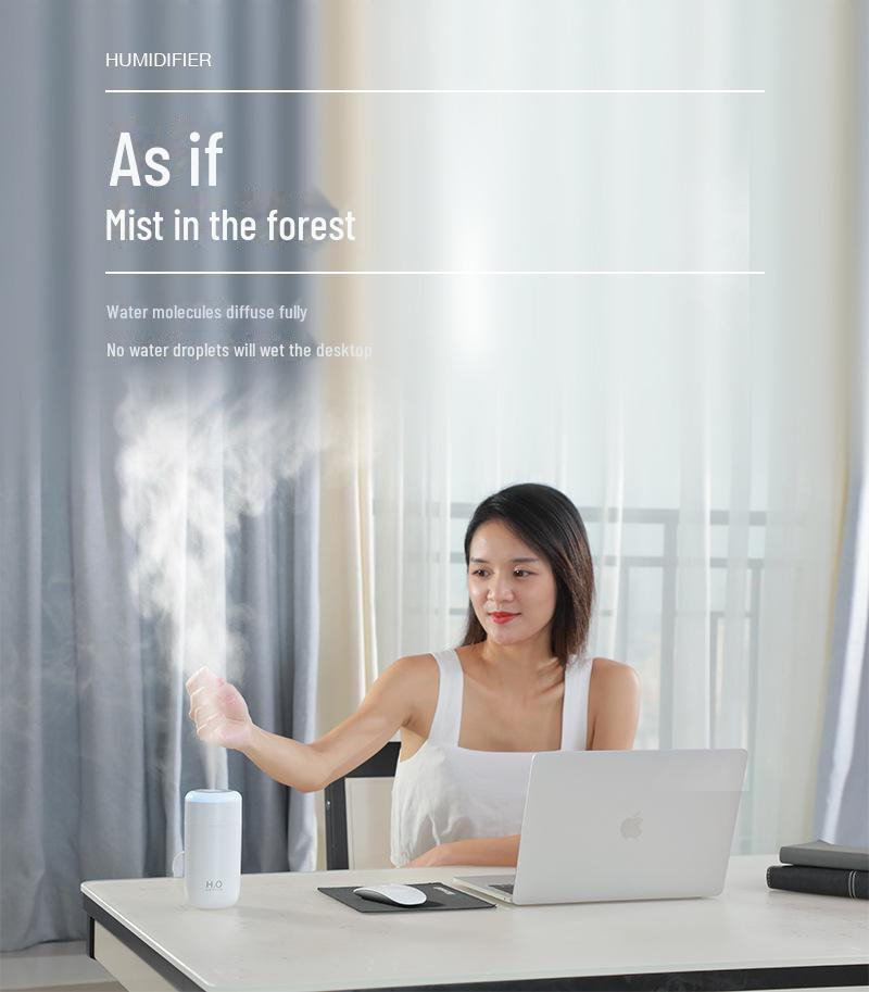 USB Colorful Atmosphere Humidifier: Bedroom Mini Aromatherapy Light & Spray Machine