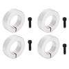 4Pcs Split Shaft Fixing Collar 1in Bore Diameter Aluminum Alloy Screw Clamping Shaft Collar Kit 25mm