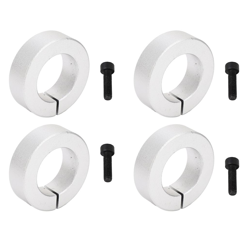 4Pcs Split Shaft Fixing Collar 1in Bore Diameter Aluminum Alloy Screw Clamping Shaft Collar Kit 25mm