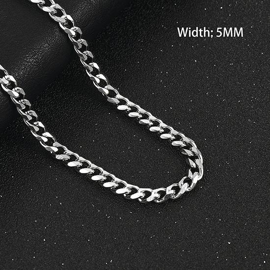 Klobige Edelstahlkette für Herren Gliederkette Panzerkette Miami Cuban Kette Damen Choker Punk Rock Junge Metall Hals Schmuck Accessoire Geschenk