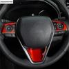 Steering Wheel Button Frame Decoration Cover Trim For Toyota Venza / Harrier  - 2024 Red / Carbon Fiber Accessories Interior