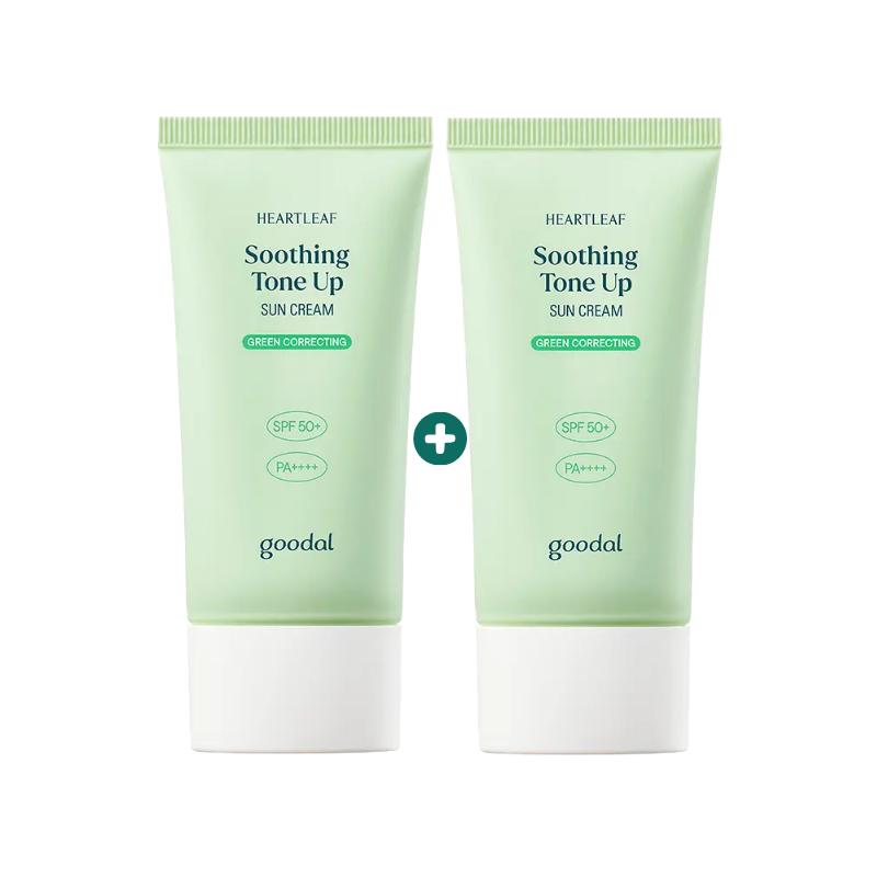 

[Goodal] Houttuynia Cordata Calming Green Tone-Up Sun Cream SPF50+ PA++++ (50ml x 2pcs) - Redness Correction & Soothing Recharge