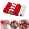 Christmas Crystal Gauze Ribbons 2026 Christmas Tree Decorations for Home Door Wreaths Navidad Noel Gifts Happy New Year 2026