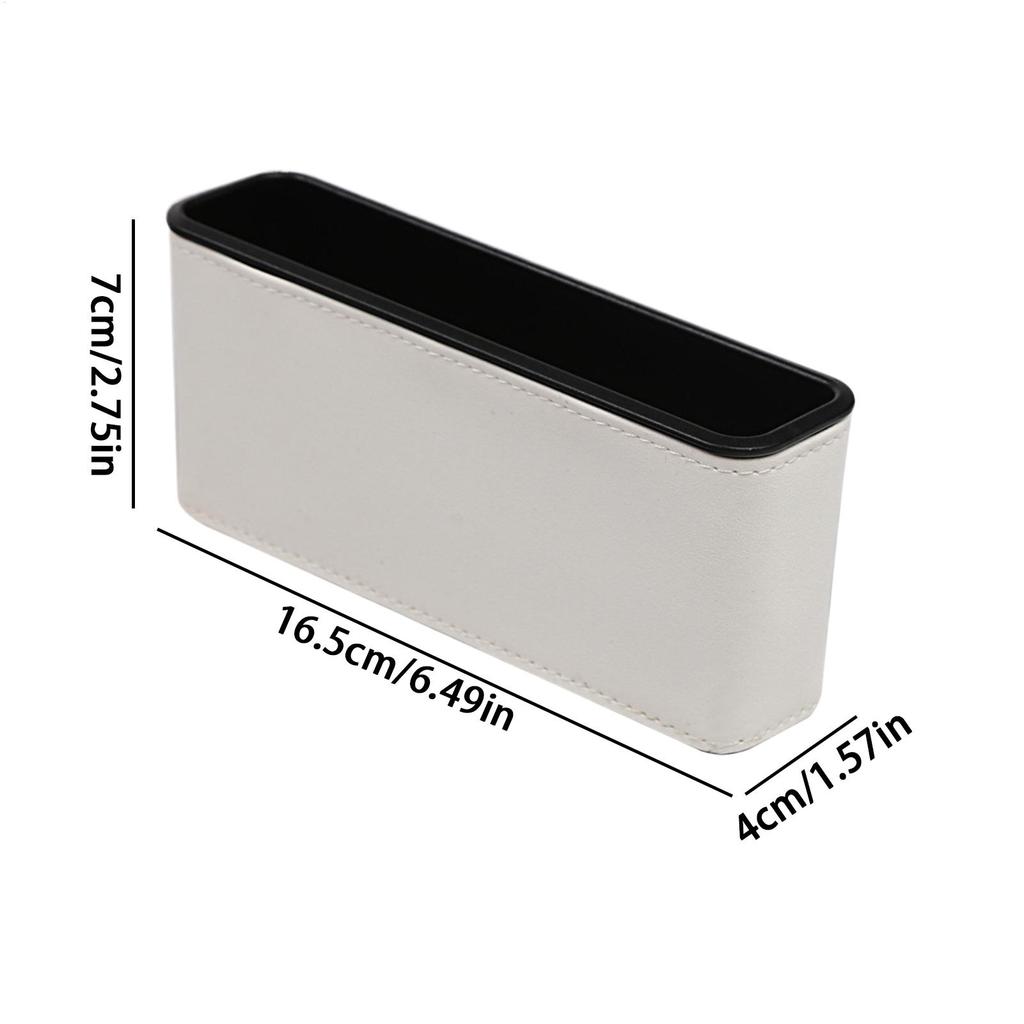 Car Seat Storage Organizer Leather Adhesive Holder Back Of Seat Car Organizer Storage Box For SUV RV Truck Sedan Automotive