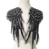 1pair Stylish Embroidered Angel Wing Patches Fashion Women Shoulder Decorations for Casual Wear and Event Dressing