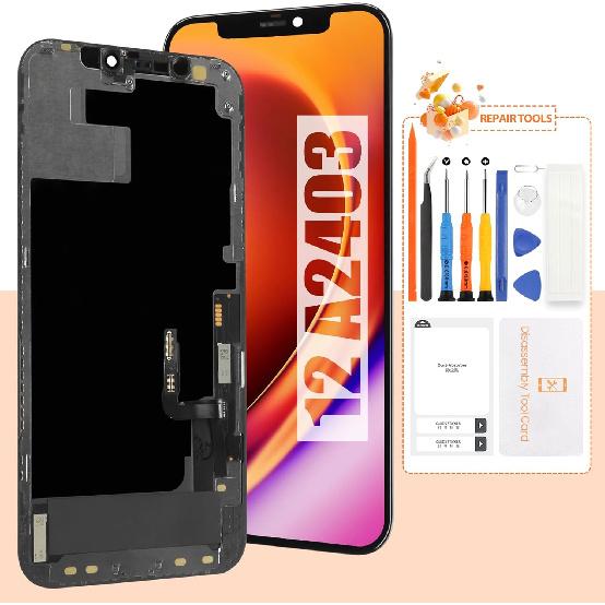 Screen for iPhone 12 Screen Replacement for iPhone 12 Pro LCD Screen A2403,A2172,A2407,A2341 3D Touch Display Digitizer Assembly Repair