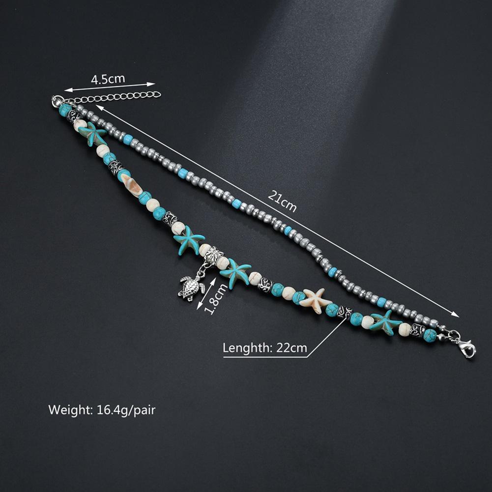 Women Delicate Conch Bead Yoga Foot Chain Stylish Simple Decoration Beach Foot Chain