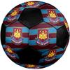 SIZE 5 West Ham United FC Soccer Ball Colorful All Ages Machine Stitched PVC Competition Ready Durable High-Bounce