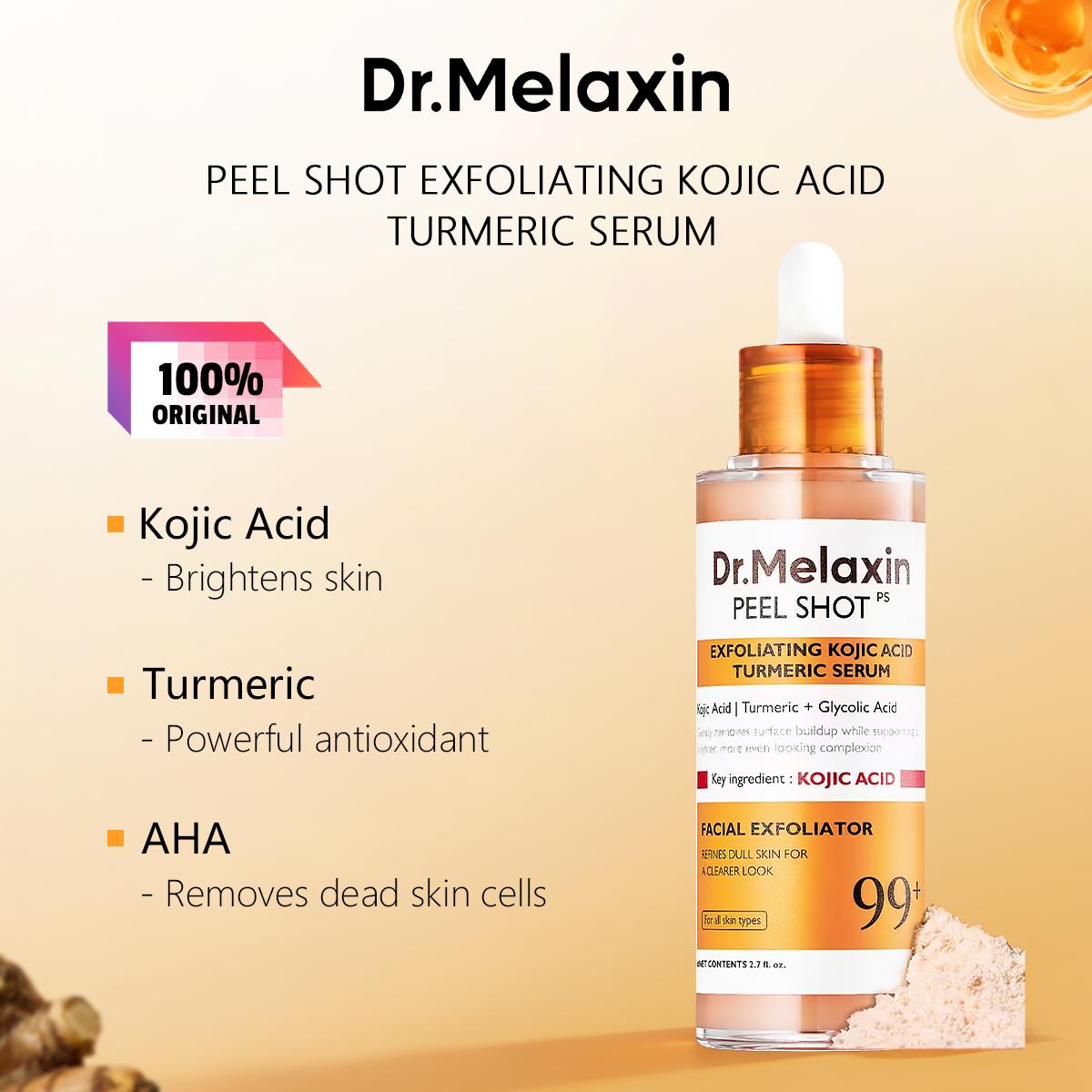 Dr.Melaxin PEEL SHOT EXFOLIERENDES KOJIC-SÄURE KURKUMA SERUM 80ml, Gleichmäßiger Hautton, Verfeinerte Hauttextur, Koreanische Kosmetik, Koreanische Hautpflege 80ml/2.7 fl.oz white