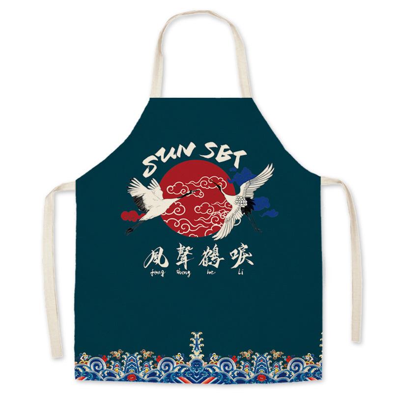 Čínská kuchyňská zástěra v národním stylu kuchyňská zástěra kuchyňské doplňky pánská zástěra doplňky na pečení Delantal Cocina