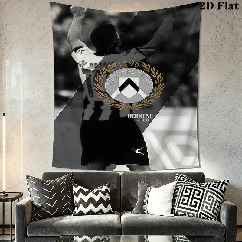 Udinese Calcio logo Wall Hanging Printed Fabric Blanket Decorative Tapestries for Bedroom Living Room Home Decor