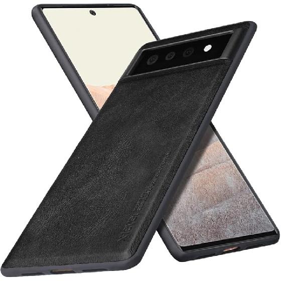 Чехол X-level для Google Pixel 6 Pro 5G [Не для Pixel 6], Защита от царапин, Премиальная искусственная кожа, Мягкий бампер из ТПУ, Ударопрочный, Защитный чехол-бампер для чёрный