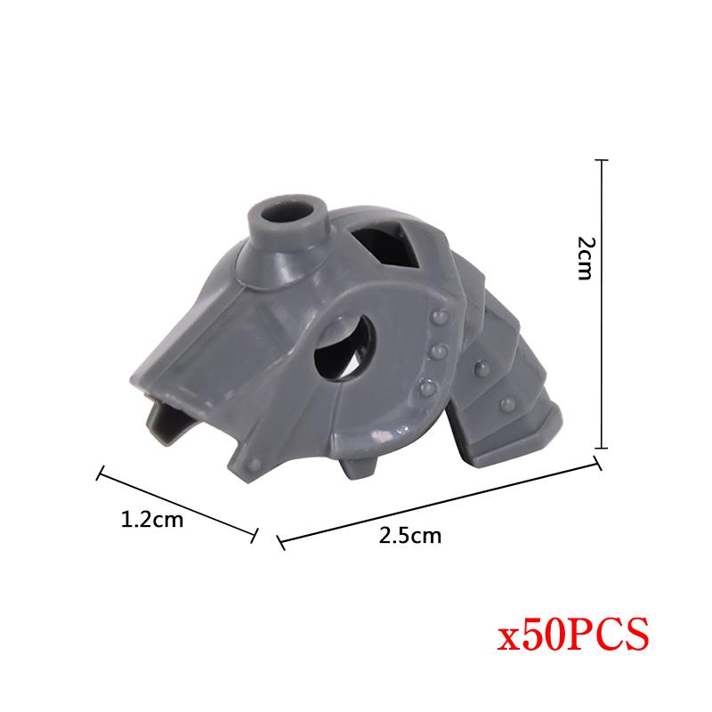 MOC 50 Stück Mittelalter Militär Mittelalter Ritter Kriegspferd Rüstung Pferdeleine Actionfiguren Bausteine Steine Spielzeug Kindergeschenk