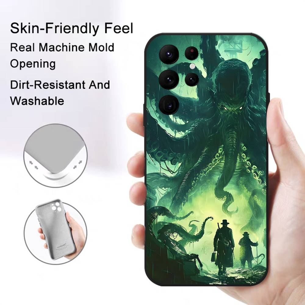 H.P. Lovecraft c-Cthulhu movie Phone Case for Samsung S series s20 s21 s22 s23 s24 FE Plus Ultra TPU Soft to Skin-friendly case