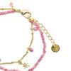 Bracelet - Luxenter - Ethal - Cristal rose - finition or 18k - Longueur 16 cm + 3 cm