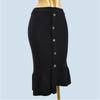 Knitting Skirt Versatile Women's Fall and Winter High Waist Slim Looking Mid Length Long Length Asymmetrical Office Lady Sheath Skirt